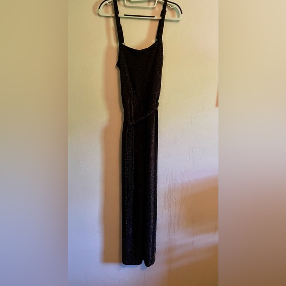 NWT Lily Rose Square Neck Glitter Knit Jumpsuit sz Small - Picture 3 of 14